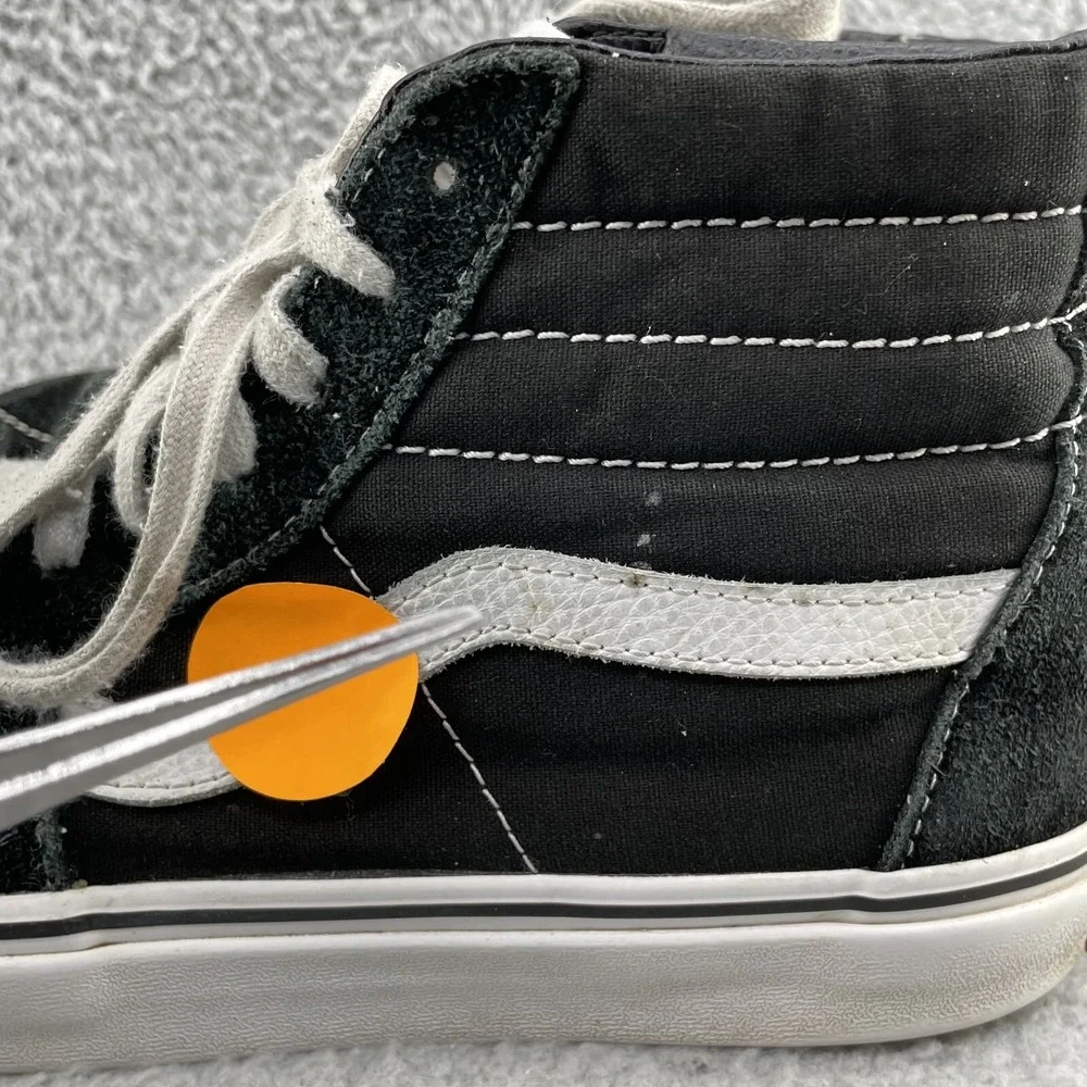 Vans Old Skool Shoes Men's 8 Black High Canvas Sneakers Skateboarding Streetwear